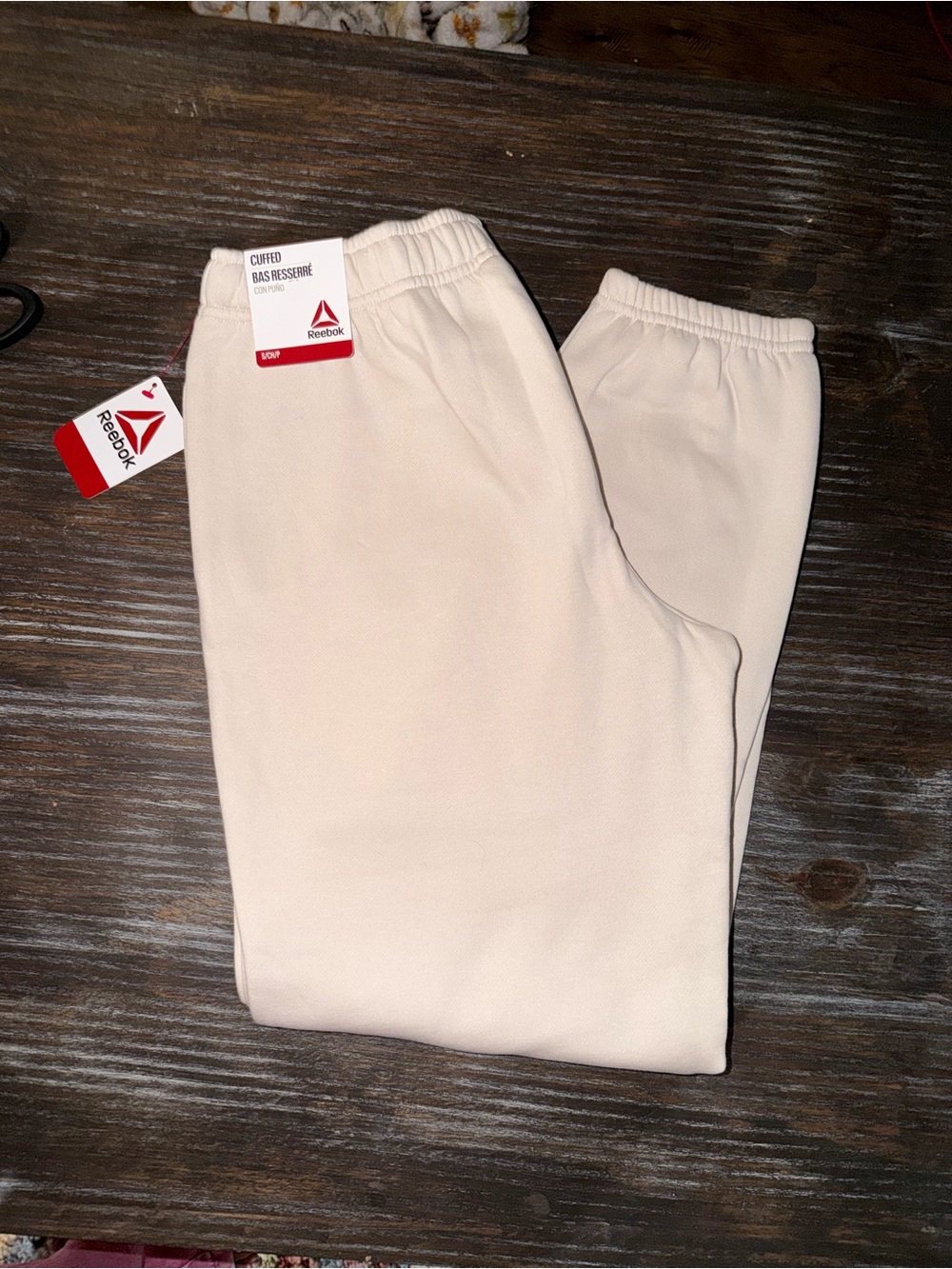 Reebok Women’s Cream Jogger Sweatpants NWT